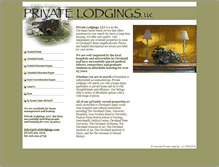 Tablet Screenshot of privatelodgings.com